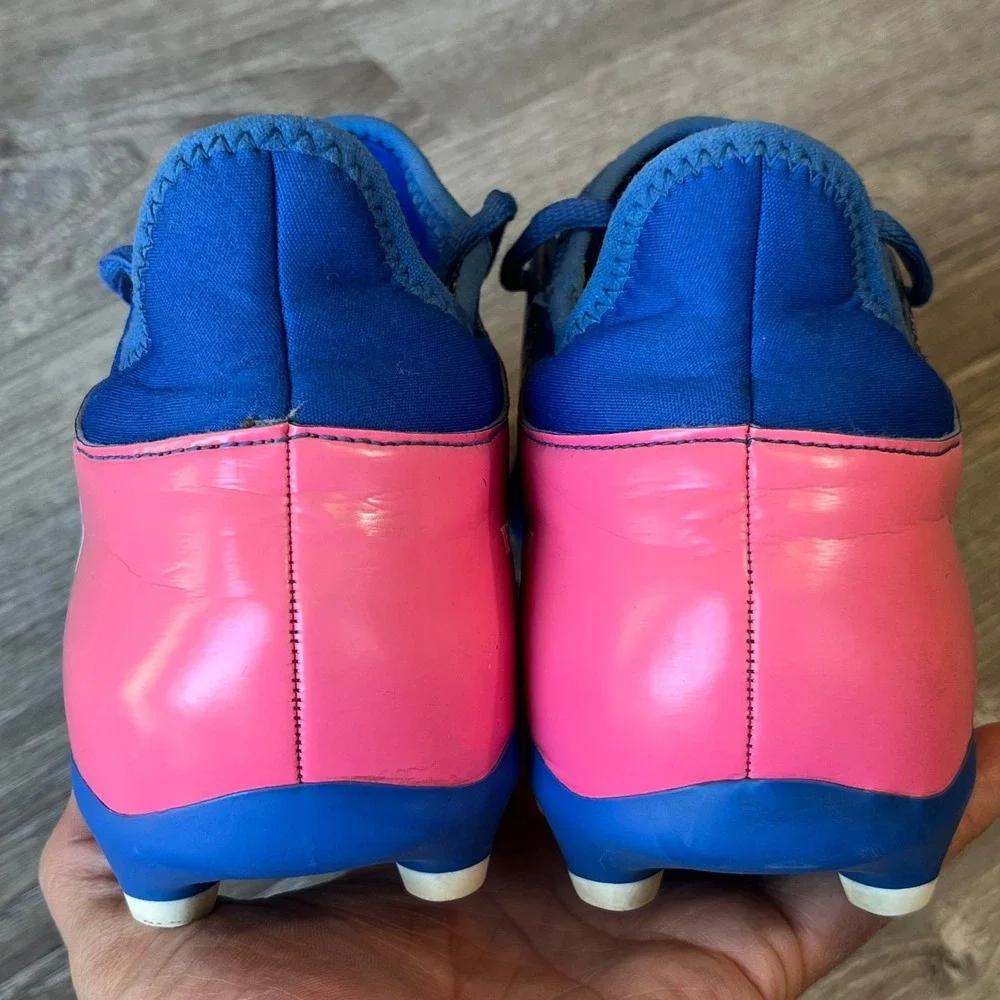 Adidas X 16.3 FG Soccer Cleats Blue Shock Pink Mens 12 UK 11.5 FR 46 2/3